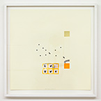 Richard Tuttle | Gold | 2001 | each: 37.5 x 37.5 cm | suite of five colored etchings with aquatint, spitbite, softground, screenprinting, chine colle, and gold and platinum leaf | Ed. 11/25