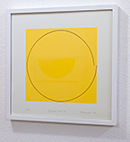 Robert Mangold | Imperfect Circle #2 (yellow) | 1973 | 36.8 x 36.8 cm | serigraph on Rives BFK paper | Ed. 27/50 | Fischbach Gallery, NY | Printer John Campione, NY