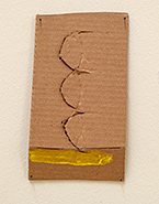 Richard Tuttle | Formal Alphabet J | 2015 | 24,1 x 15,3 cm | acrylic on corrugated cardboard, steel nails
