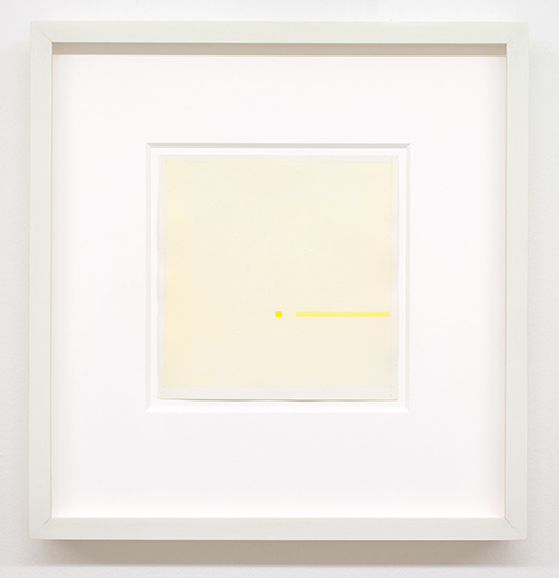 Antonio Calderara / Situazione in giallo  1971 9-teilig, je 19 x 19 cm Bleistift und Aquarell auf Papier