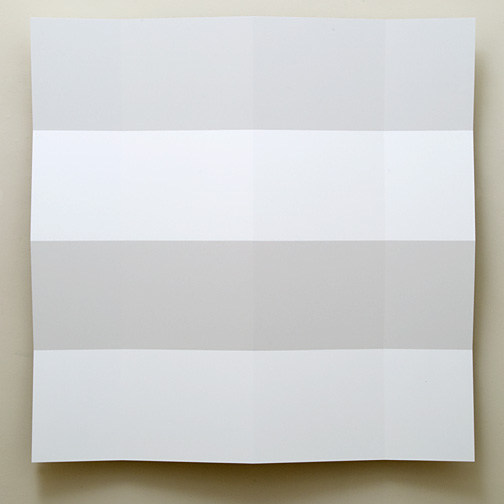 Andreas Christen / Ohne Titel  2003  160 x 160 cm MDF-Platte, weiss gespritzt