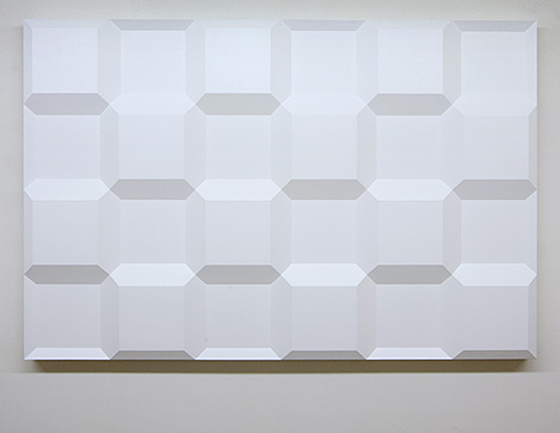 Andreas Christen / Komplementär-Struktur  1975 120 x 180 x 9 cm Epoxy, weiss gespritzt