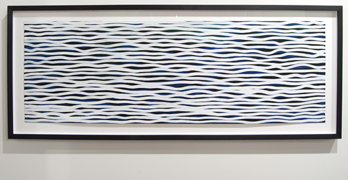 Sol LeWitt / Sol LeWitt Black and White Horizontal Lines on Color  2005 51 x 152 cm / 20 x 60 " gouache on paper CO2039397
