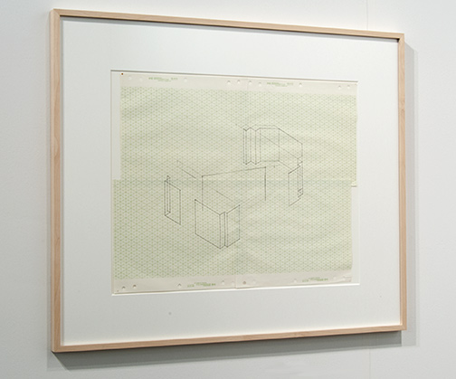 Fred Sandback / Fred Sandback Untitled  n.d. 39.4 x 49.5 cm Pencil on four sheets of attached isometric paper