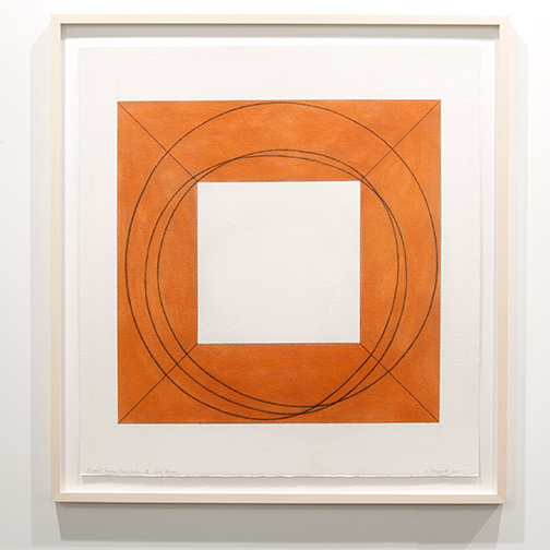 Robert Mangold / Robert Mangold Framed Square with Open Center IV 1st version  2013  81.3 x 75.6 cm pastel and pencil on paper