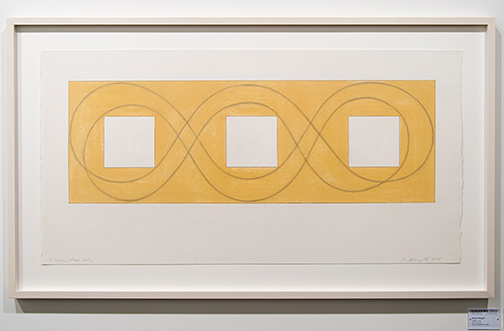 Robert Mangold / Robert Mangold 3 Square / Loop Study  2015 53,3 x 105 cm 21 x 41,375 inch acrylic and graphite on paper