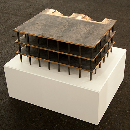 Rita McBride / Rita McBride Parking Garage (L)  2011 28.5 x 47 x 62 cm bronze sandcasting Ed. 1/3