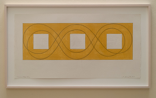 Robert Mangold / Robert Mangold 3 Square/Loop Study  2015  53.3 x 105 cm pastel and graphite on paper