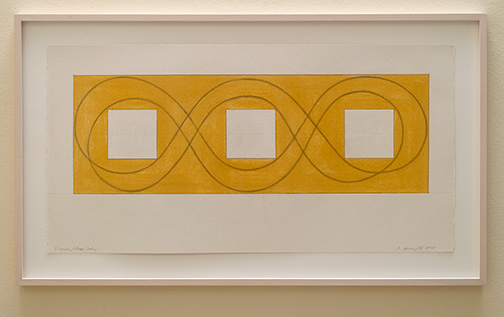 Robert Mangold / Robert Mangold 3 Square/Loop Study  2015 53.3 x 105 cm pastel and graphite on paper