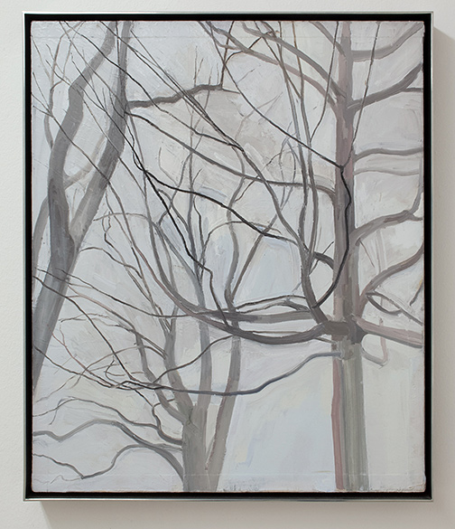 Sylvia Plimack-Mangold / Sylvia Plimack Mangold The Locust Trees with Maple  1989 61 x 51 cm oil on canvas