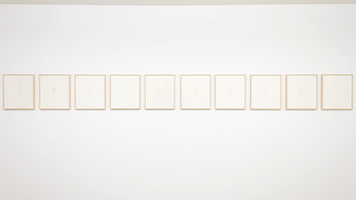 Dan Flavin / Dan Flavin ... in March, in Oakland (to Francesco Guardi)  1978 each: 31.8 x 27.3 cm portfolio of nine hard ground etchings on Arches satiné paper Ed. 25 publisher: Crown Point Press