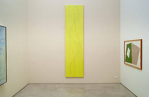 Robert Mangold / Robert Mangold Double Line Column 2  2005  304.8 x 76.2 cm  /  120 x 30  inch acrylic and pencil on canvas