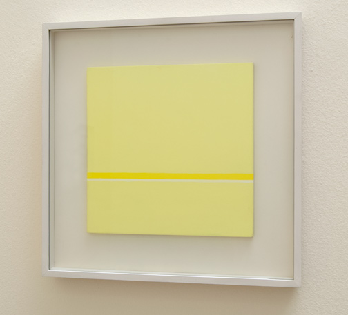 Antonio Calderara / Orizzonte (giallo)  1968  27 x 27 cm Oel auf Holztafel