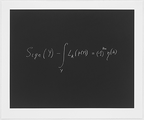 Sol LeWitt / Concinnitas  2014  66.5 x 80.5 cm Aquantita auf Rives Papier Ed. 1/100 Sir Michael Atiyah (*1929) Edinburgh University;  Fields Medal