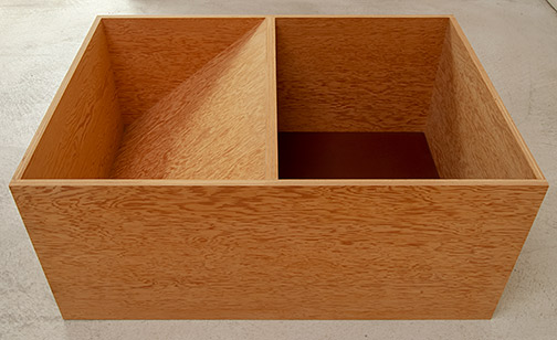 Donald Judd / Untitled  1979  49.5 x 114.3 x 77.5 cm douglas fir plywood with painted bottom (burned siena)