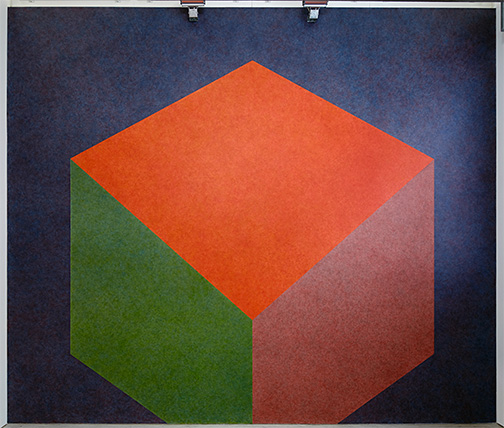 Sol LeWitt / Sol LeWitt (1928-2007) Tilted Form with color ink washes superimposed  1987 Wall Drawing #524, Acryl  Installiert von Nicolai Angelov, 2013