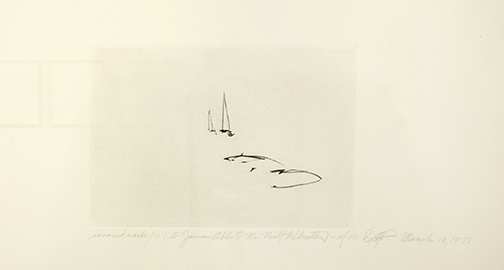 Dan Flavin / Dan Flavin Second Sails (to James Abbott Mc Neill Whistler)  1978 each: 28.3 x 37.8 cm set of 8 drypoints Ed. 10 publisher: Crown Point Press