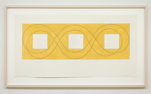 Robert Mangold / Robert Mangold 3 Square/Loop Study  2015  53.3 x 105 cm pastel and graphite on paper