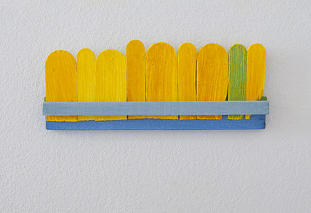 Joseph Egan / differences Nr. 4  2011  15 x 38 x 3 cm various paints on wood