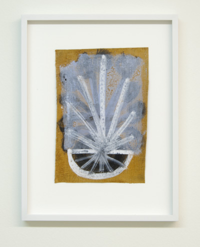 Joseph Egan / on Hydra Nr. 61  2010  25 x 17.5 cm framed: 38.5 x 29.5 x 2.5 cm various paints on canvas