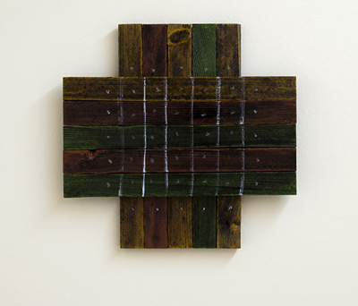Joseph Egan / darkest hour  2010  36 x 37 x 4 cm various paints on wood