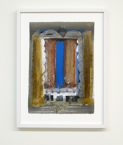 Joseph Egan / on Naxos Nr. 15  2010  30 x 21 cm framed: 38.5 x 29.5 x 2.5 cm various paints on paper