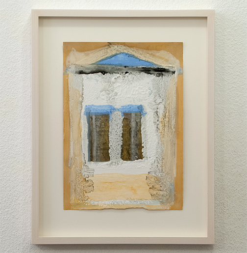 Joseph Egan / Local Color (on Hydra) Nr. 1  2014  48.5 x 38 x 3 cm various paints on paper with framing