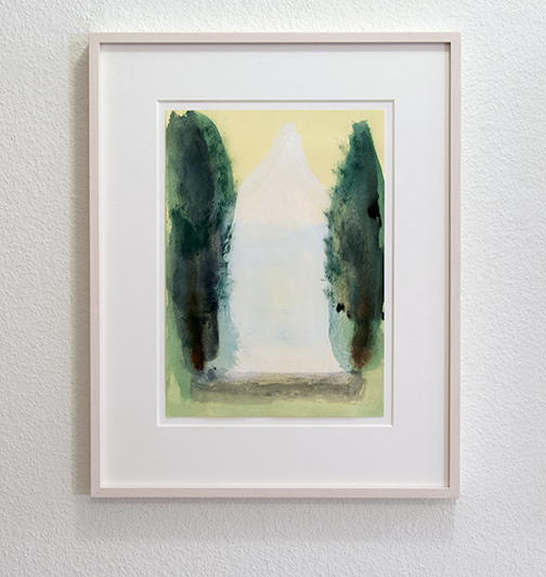 Joseph Egan / on Hydra (Nr. 31)  2014 45 x 36 x 2.5 cm Paper: 30 x 21 cm Oil paints on paper with framing