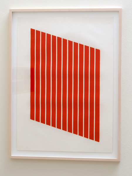 Donald Judd / Donald Judd Untitled (3-R)  1961-69 woodcut in cadmium red on cartridge paper 77.5 x 55.9 cm
