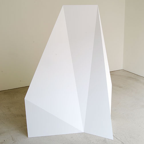 Sol LeWitt / Complex Forms,  Structure V3  1990 150 x 113 x 115 cm wood, painted white