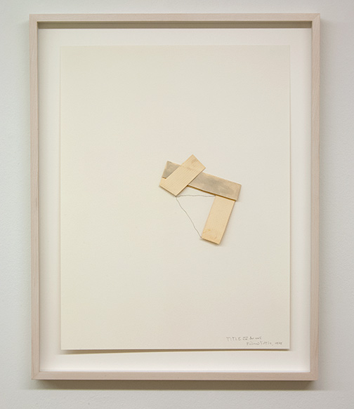 Richard Tuttle / Richard Tuttle Title IV for wall  1978 74.9 x 56.5 cm pencil and watercolor on paper collage