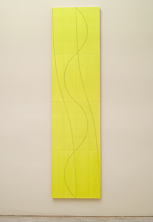 Robert Mangold / Robert Mangold Double Line Column 2   2005  304.8 x 76.2 cm   acrylic and pencil on canvas