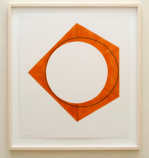 Robert Mangold / Robert Mangold Angled Ring I Study  2011  76.2 x 68.6 cm pastel and pencil on paper
