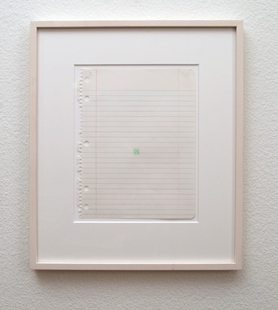Richard Tuttle / Confirmation Series (2)  1976  25.4 x 20.2 cm  pencil and gouache /green on paper