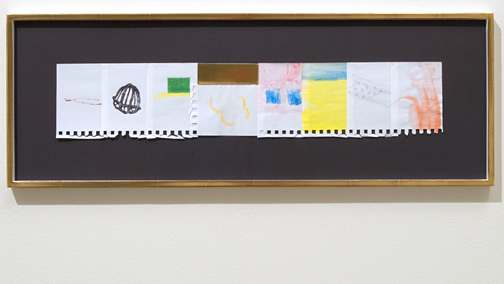 Richard Tuttle / Rest on the Flight to Egypt  2009  29.5 x 82.5 cm watercolor, acrylic, graphite and goldleaf on paper on cardboard (in artists frame)