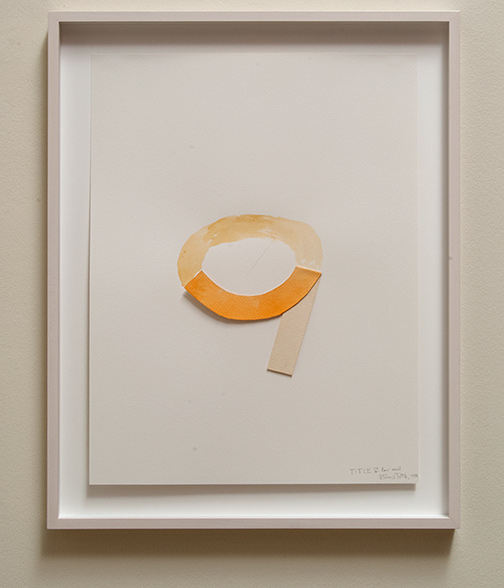 Richard Tuttle / Title IV for wall  1978  74.9 x 56.5 cm pencil and watercolor on paper collage