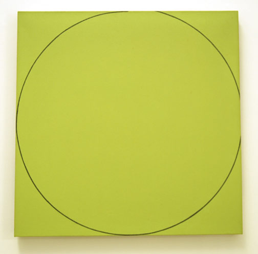 Robert Mangold / Distorted Square / Circle II  1973  91 x 92 cm  /  36 x 36.75 " acrylic and pencil on canvas