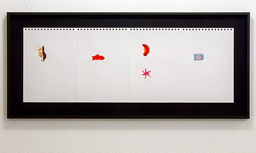 Richard Tuttle / Richard Tuttle Indoor Outdoor (1-4)  2012  29.8 x 84 cm acrylique on papier