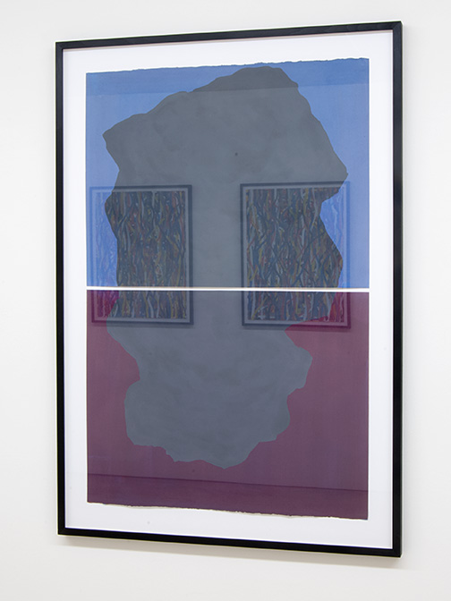 Sol LeWitt / Diptych with Irregular Forms on Two Different Colors  1997  114.3 x 76.2 cm   gouache on paper