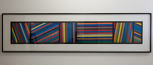 Sol LeWitt / Bands of Lines in Different Directions  1996  50.8 x 210.8 cm color aquatint Ed. 24/36