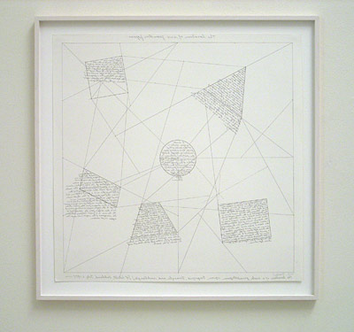 Sol LeWitt / The location of six geometric figures  1975 60.5 x 60.5 cm etching Ed. 12/25