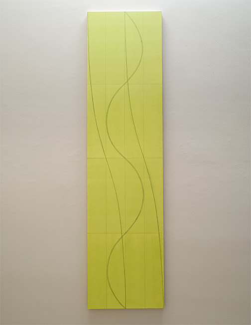 Robert Mangold / Robert Mangold Double Line Column 2  2005 304.8 x 76.2 cm acrylic and pencil on canvas