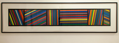 Sol LeWitt / Sol LeWitt Bands of Lines in Different Directions  1996  50.8 x 210.8 cm color aquatint, two parts Ed. 23/36