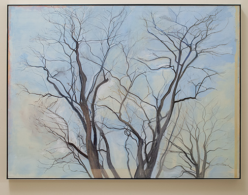 Sylvia Plimack-Mangold / Sylvia Plimack Mangold The Locust Trees  1988  152.4 x 203.2 cm oil on linen