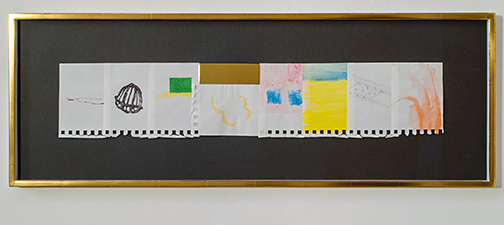 Richard Tuttle / Richard Tuttle Rest on the Flight to Egypt  2009 29.5 x 82.5 cm watercolor, acrylic, graphite and goldleaf on paper on cardboard (in artists frame)