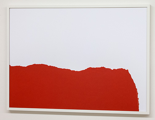 Sol LeWitt / Sol LeWitt Rip Drawing (R 122)  1973 22.2 x 65.5 cm ripped red paper