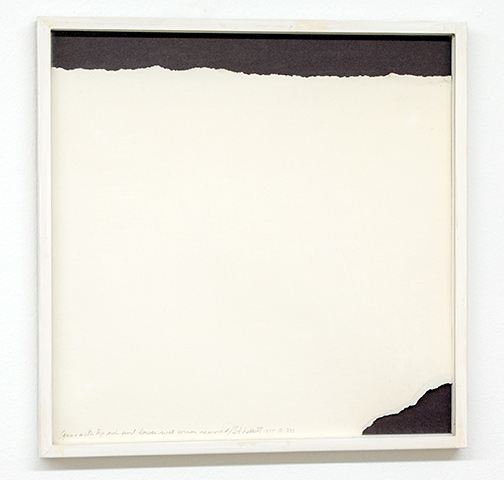 Sol LeWitt / Sol LeWitt Rip Drawing (R 235)  1975 32 x 35 cm white paper, side torn off