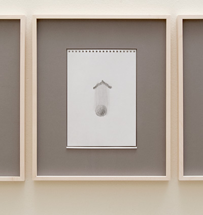 Richard Tuttle / 18 Drawings for Village IV Untitled, No. 7  2004  paper: 24 x 17 cm / pp: 39.7 x 32.7  cm pencil on paper
