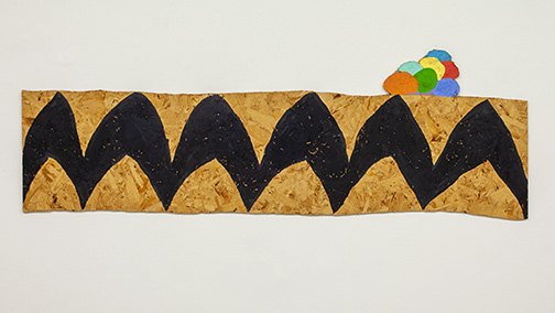 Richard Tuttle / Richard Tuttle Waferboard 5  1996 40.6 x 121.9 cm acrylic on waferboard