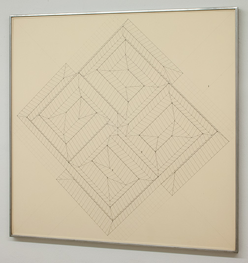 Will Insley / Channel Space Offset Isometric  1969  75.5 x 75.5 cm ink and pencil on ragboard